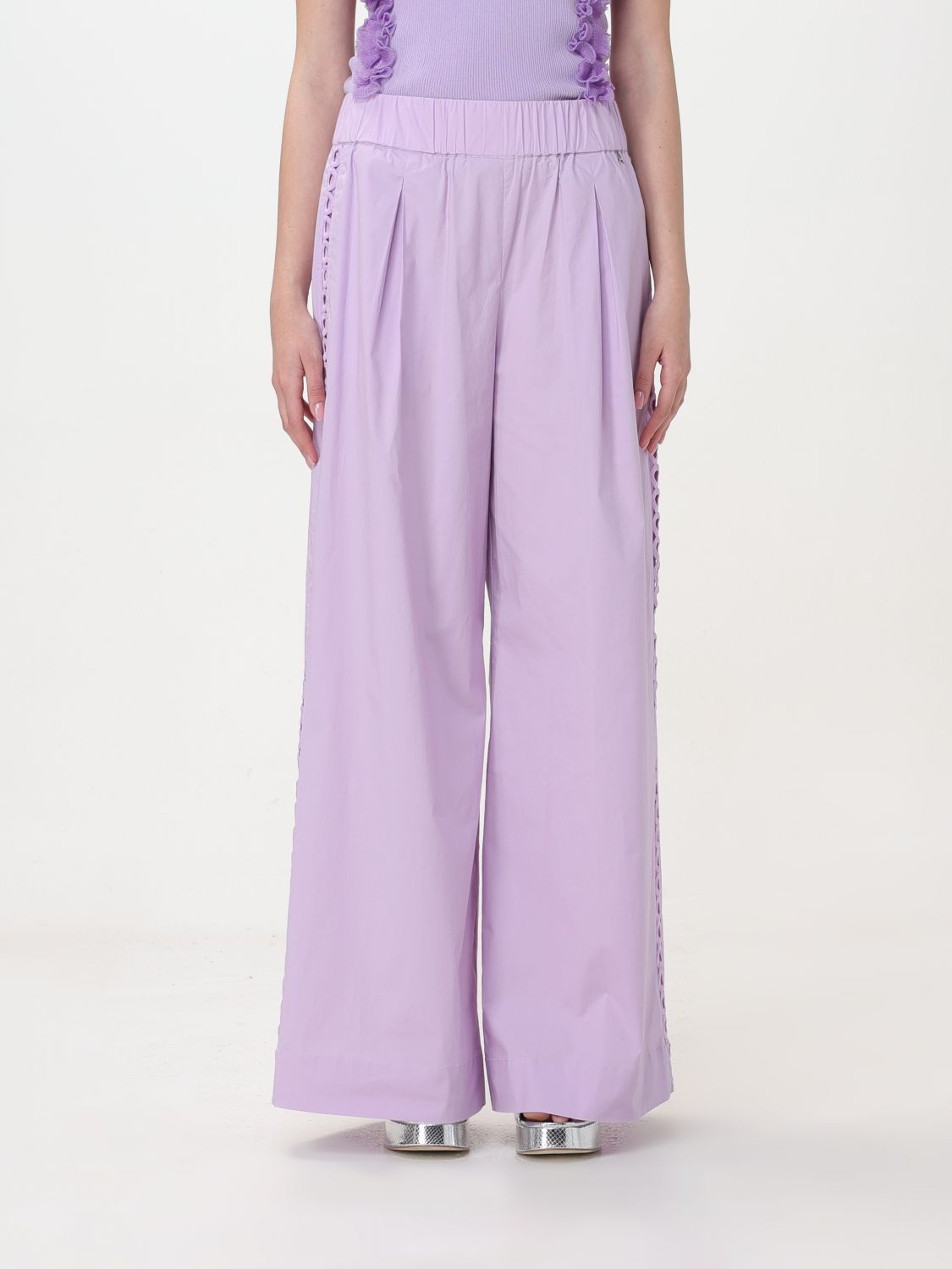 Shop Actitude Twinset Pants  Woman Color Lavander