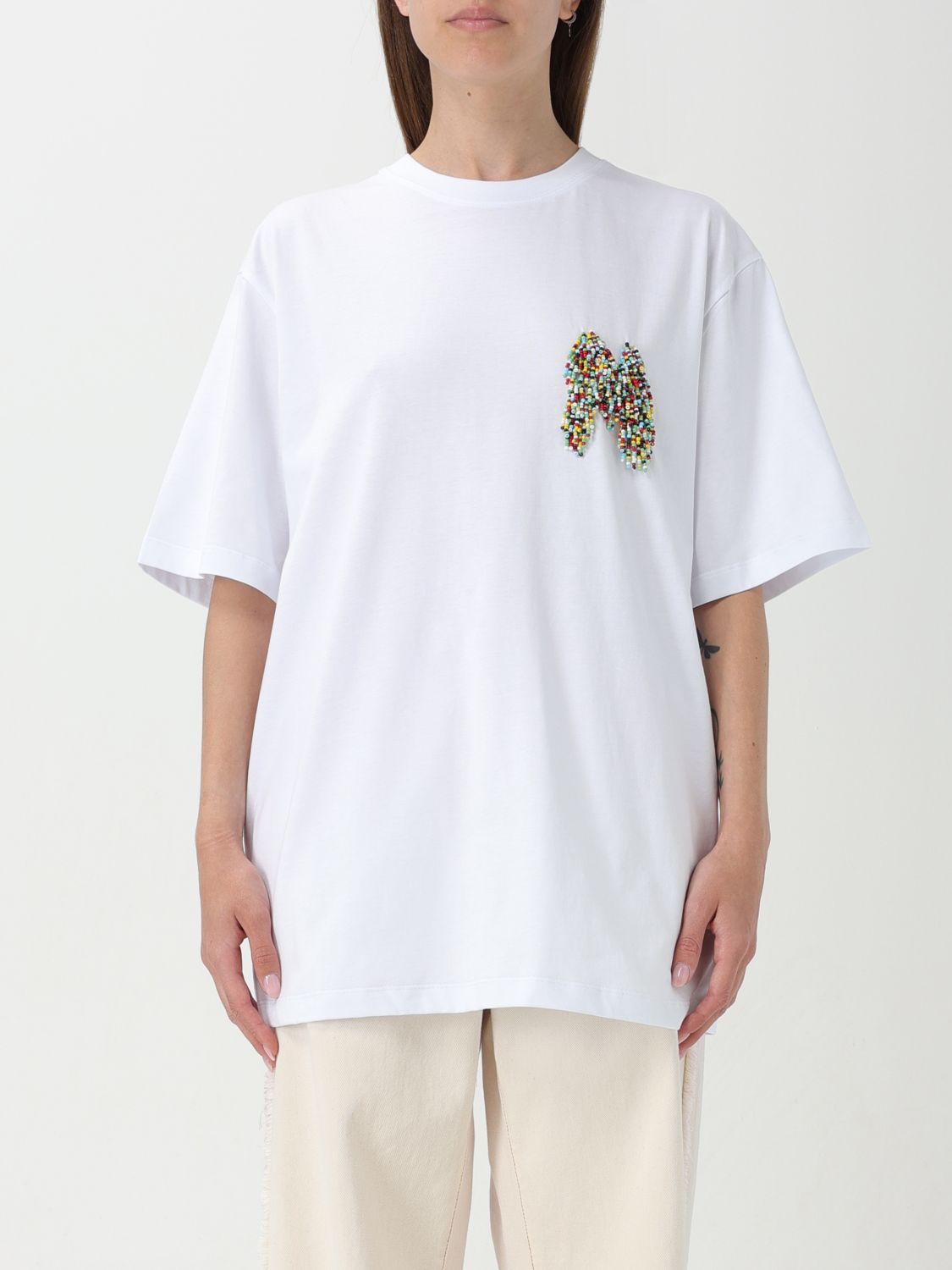 Msgm T-shirt  Woman Color White In 白色