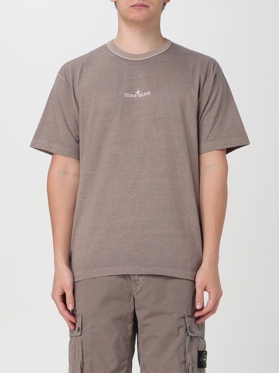 Stone Island T-shirt  Men Color Silver In 银色