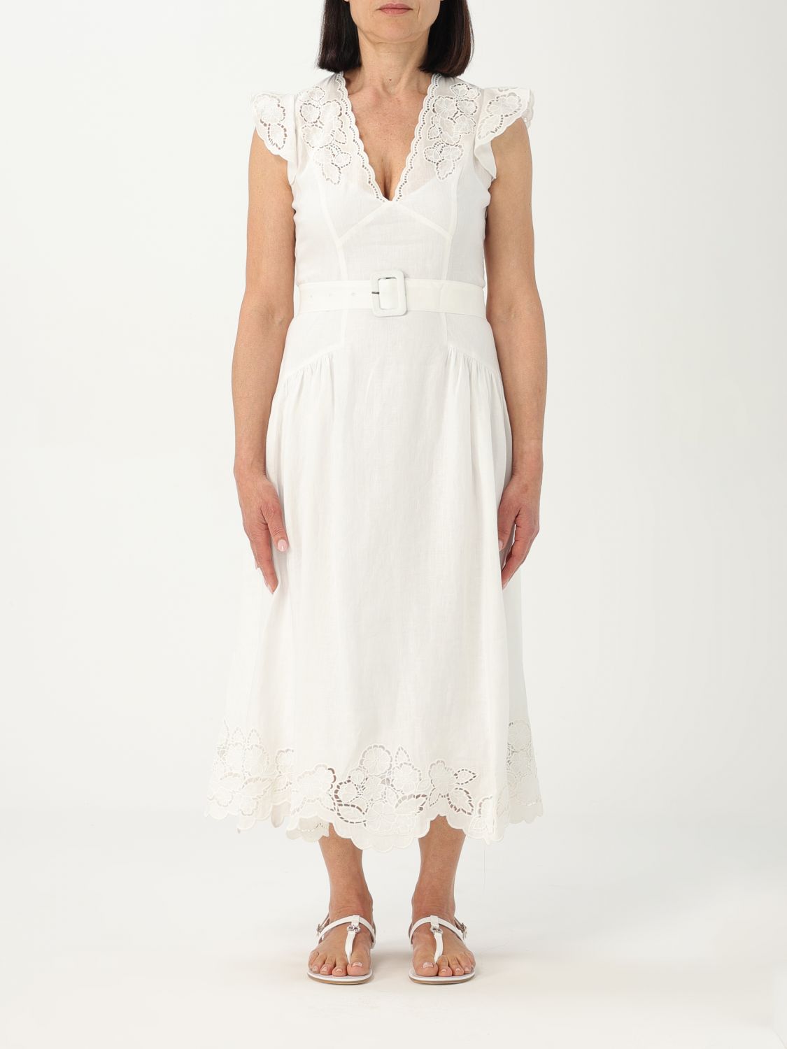 Shop Twinset Dress  Woman Color White