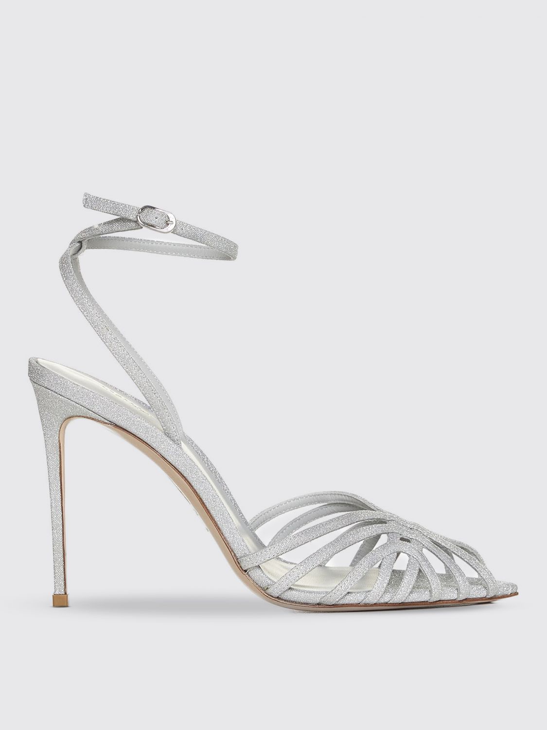 Shop Le Silla Heeled Sandals  Woman Color Silver In 银色