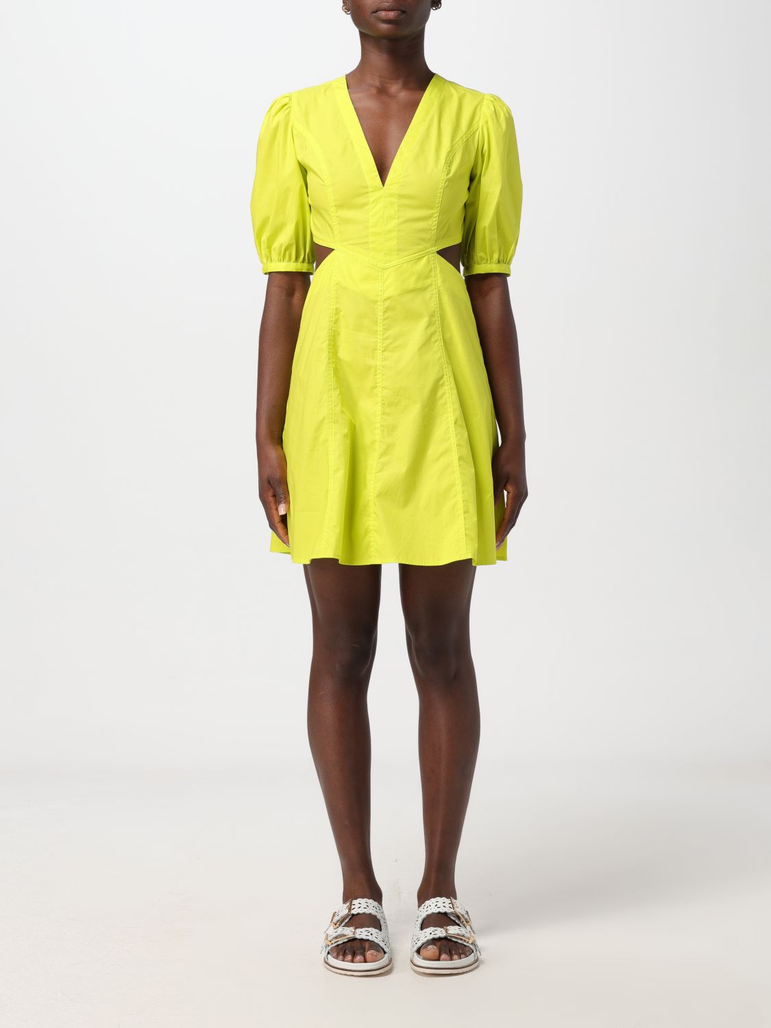Shop Twinset Dress  Woman Color Yellow