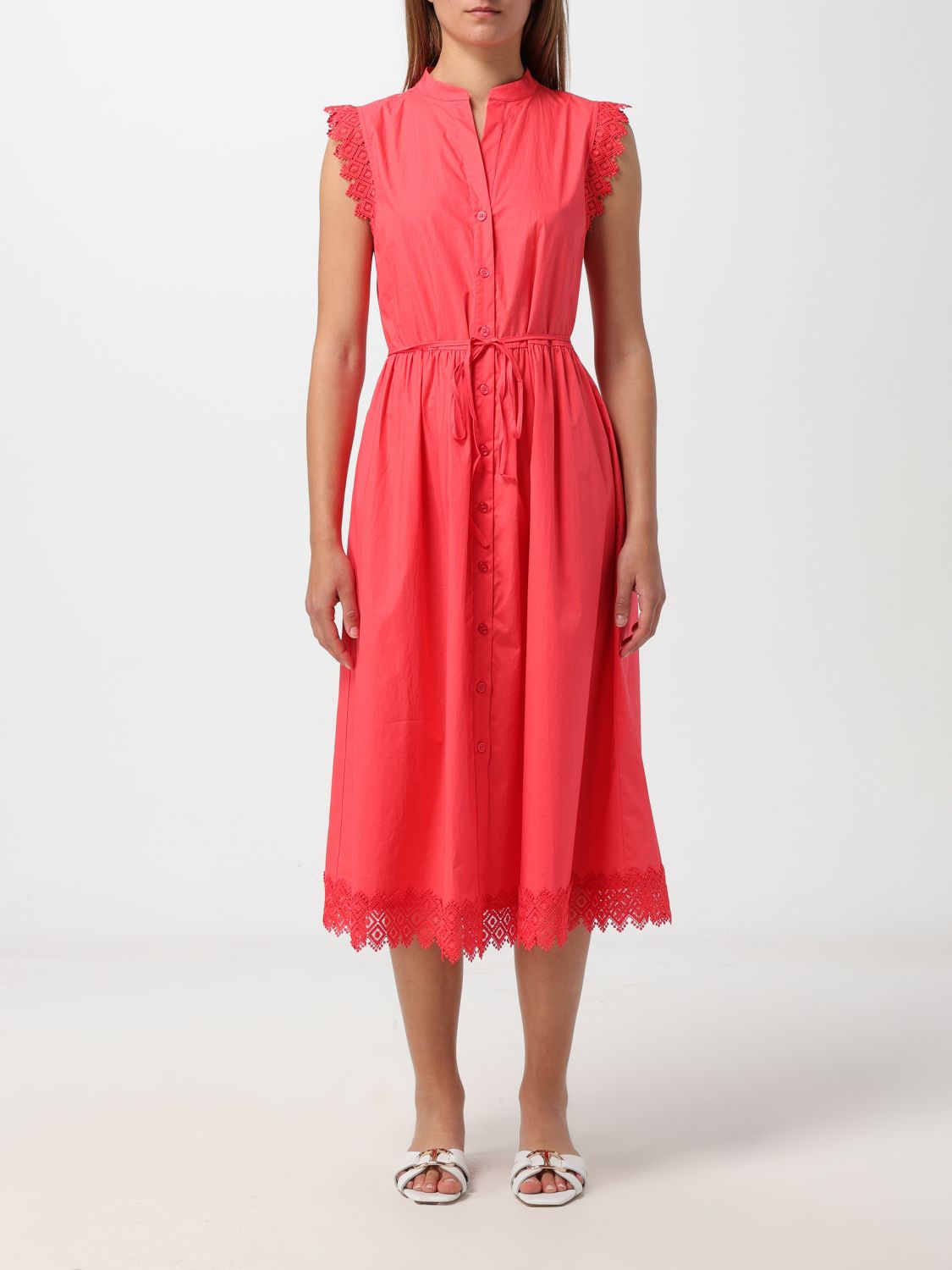Shop Twinset Dress  Woman Color Coral