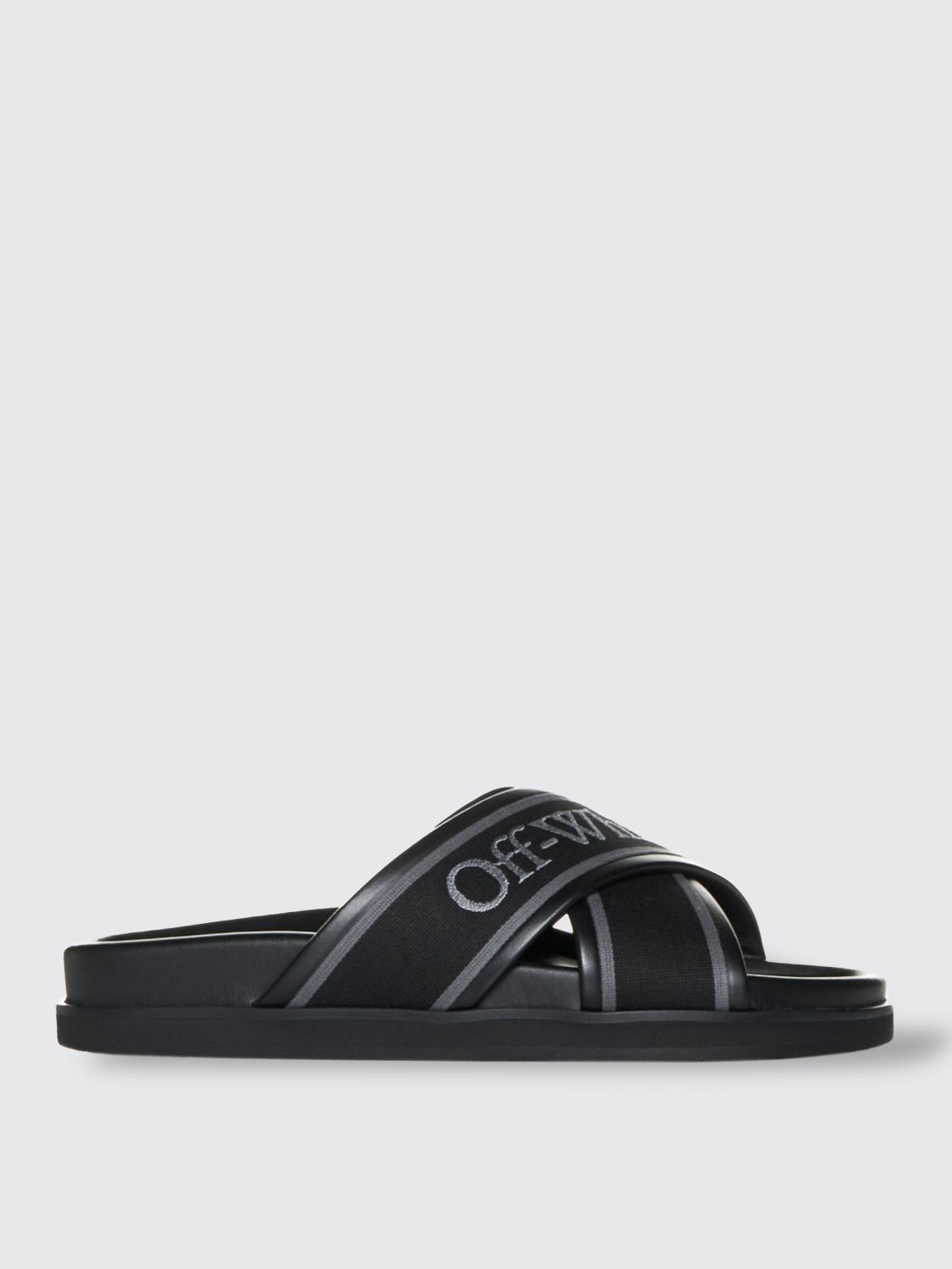 Off-white Flat Sandals  Woman Color Black In 黑色