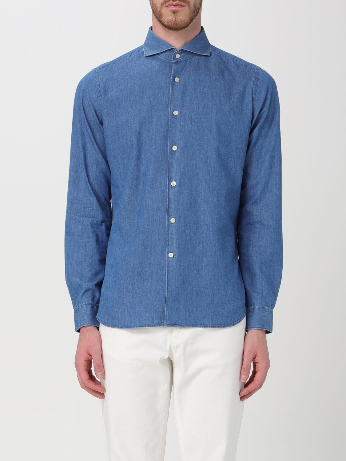 Shop Tintoria Mattei Shirt  Men Color Blue In 蓝色