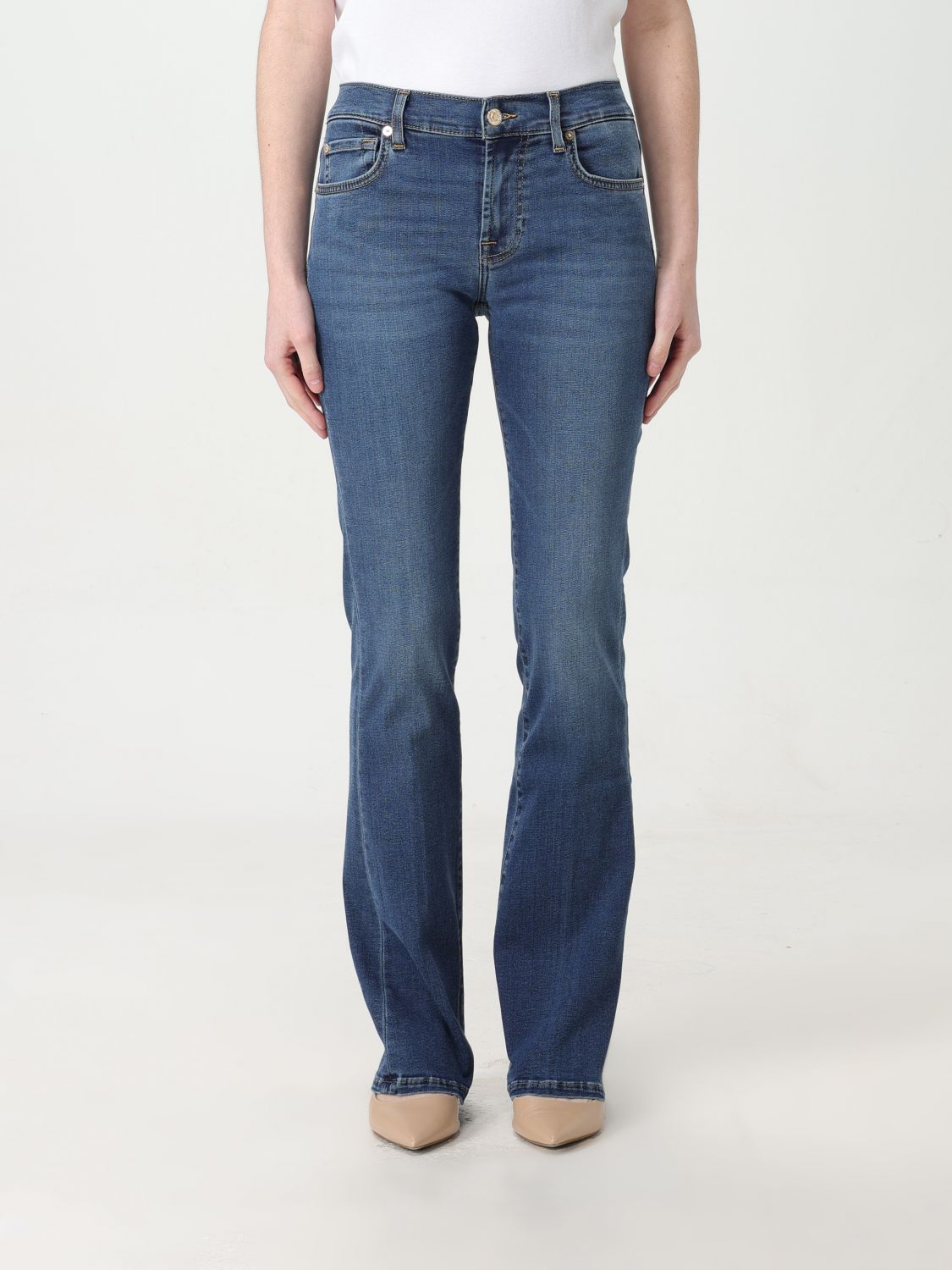 7 For All Mankind Jeans  Woman Color Blue In 蓝色