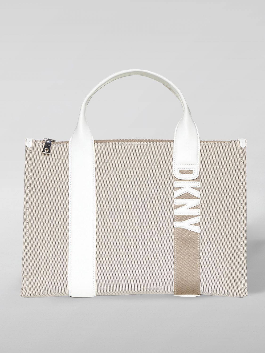 Shop Dkny Tote Bags  Woman Color Natural In 自然色