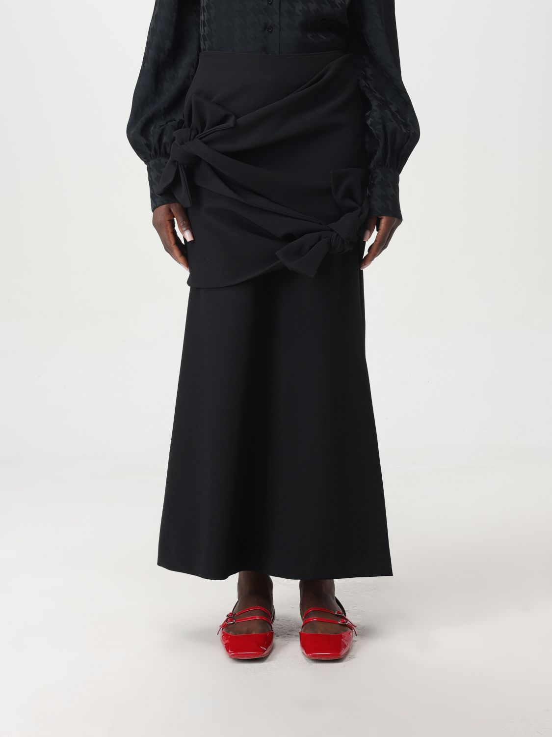 Shop Msgm Skirt  Woman Color Black