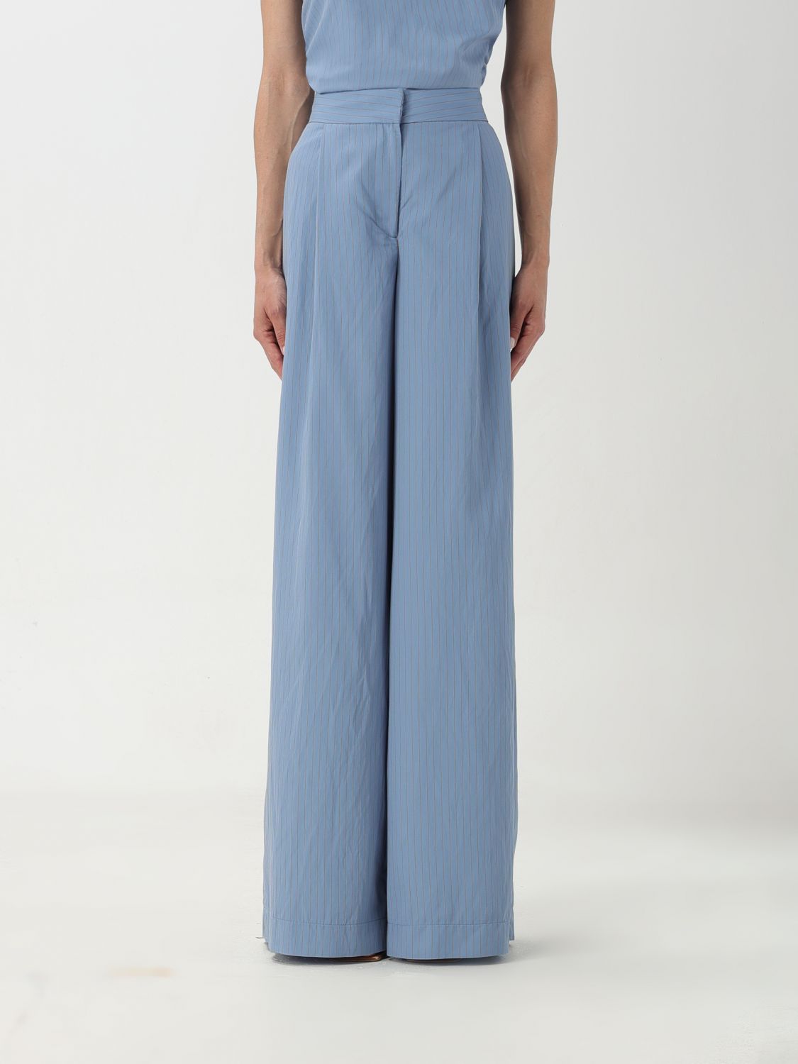 Shop Federica Tosi Pants  Woman Color Blue