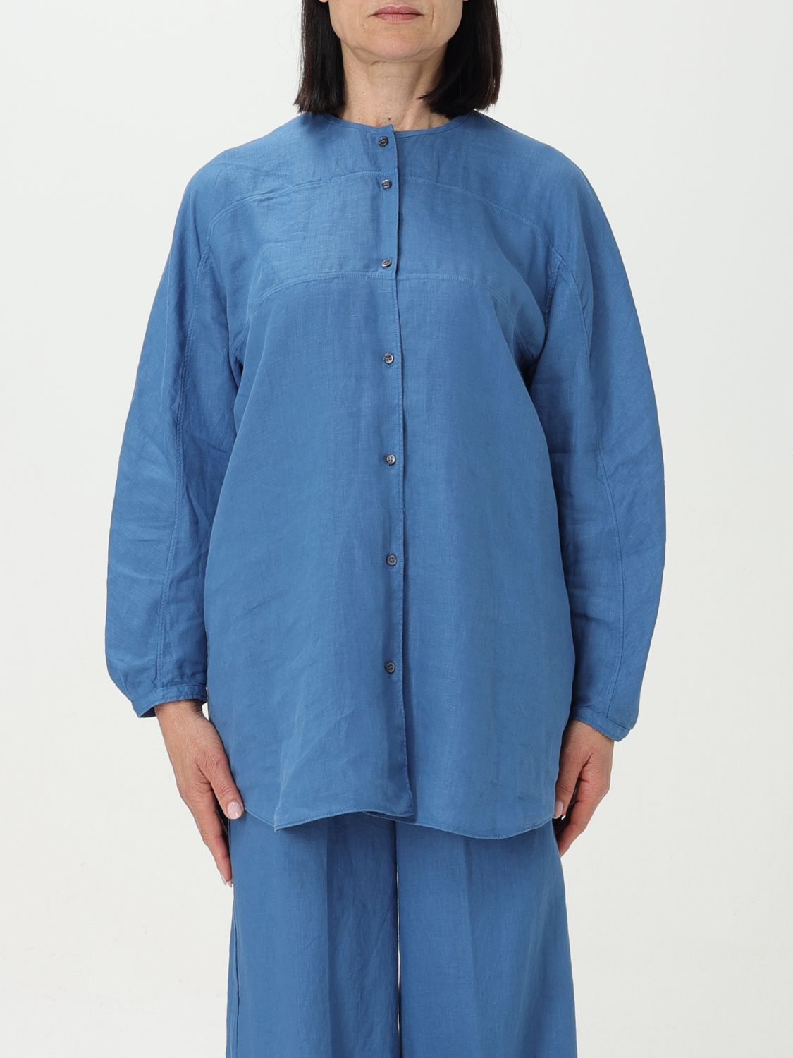 Shop Aspesi Shirt  Woman Color Blue