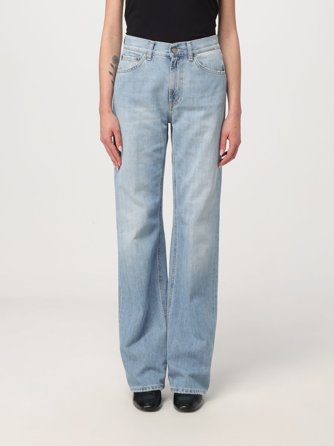 Shop Dondup Jeans  Woman Color Denim