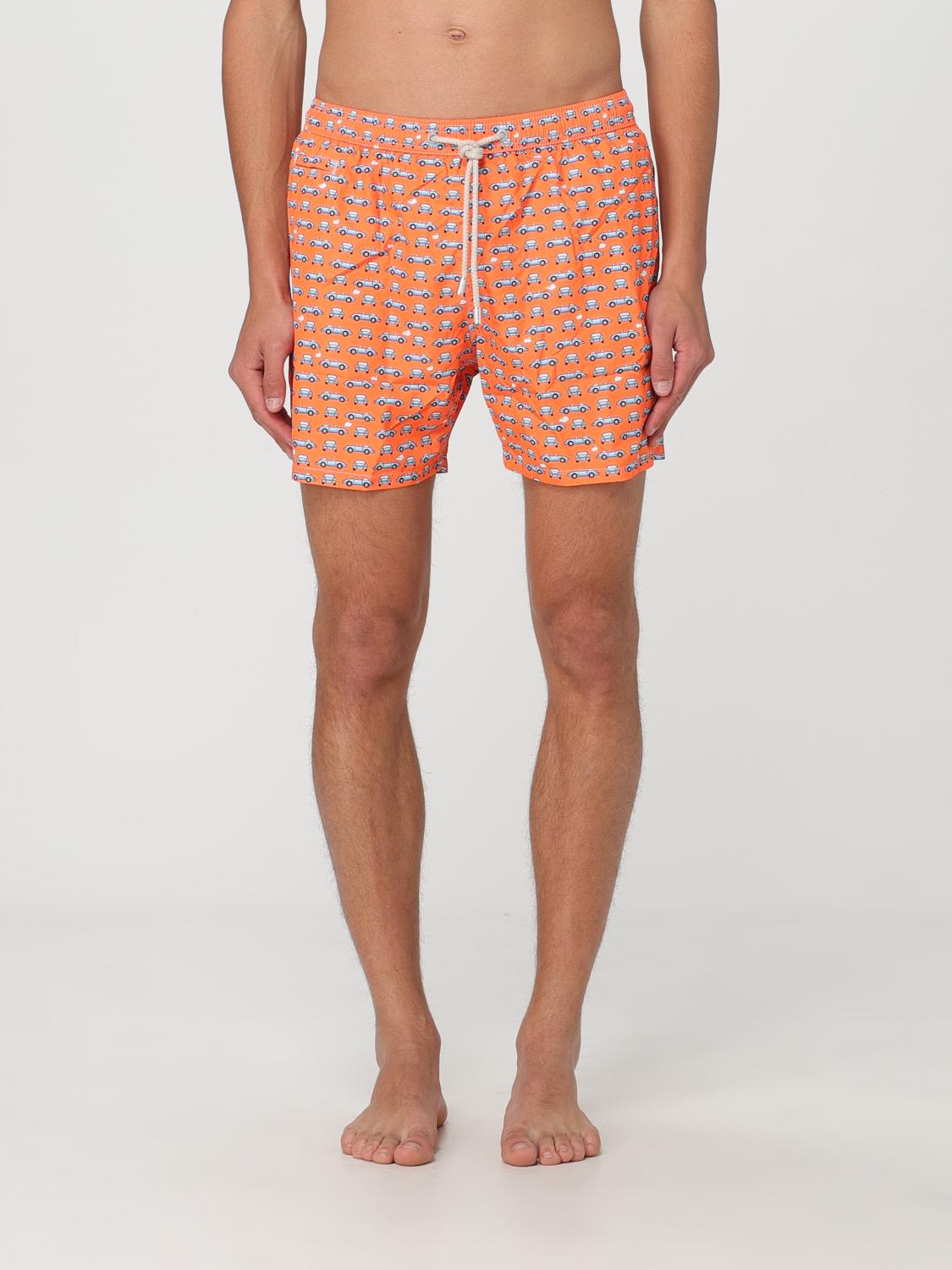 Shop Mc2 Saint Barth Swimsuit  Men Color Orange