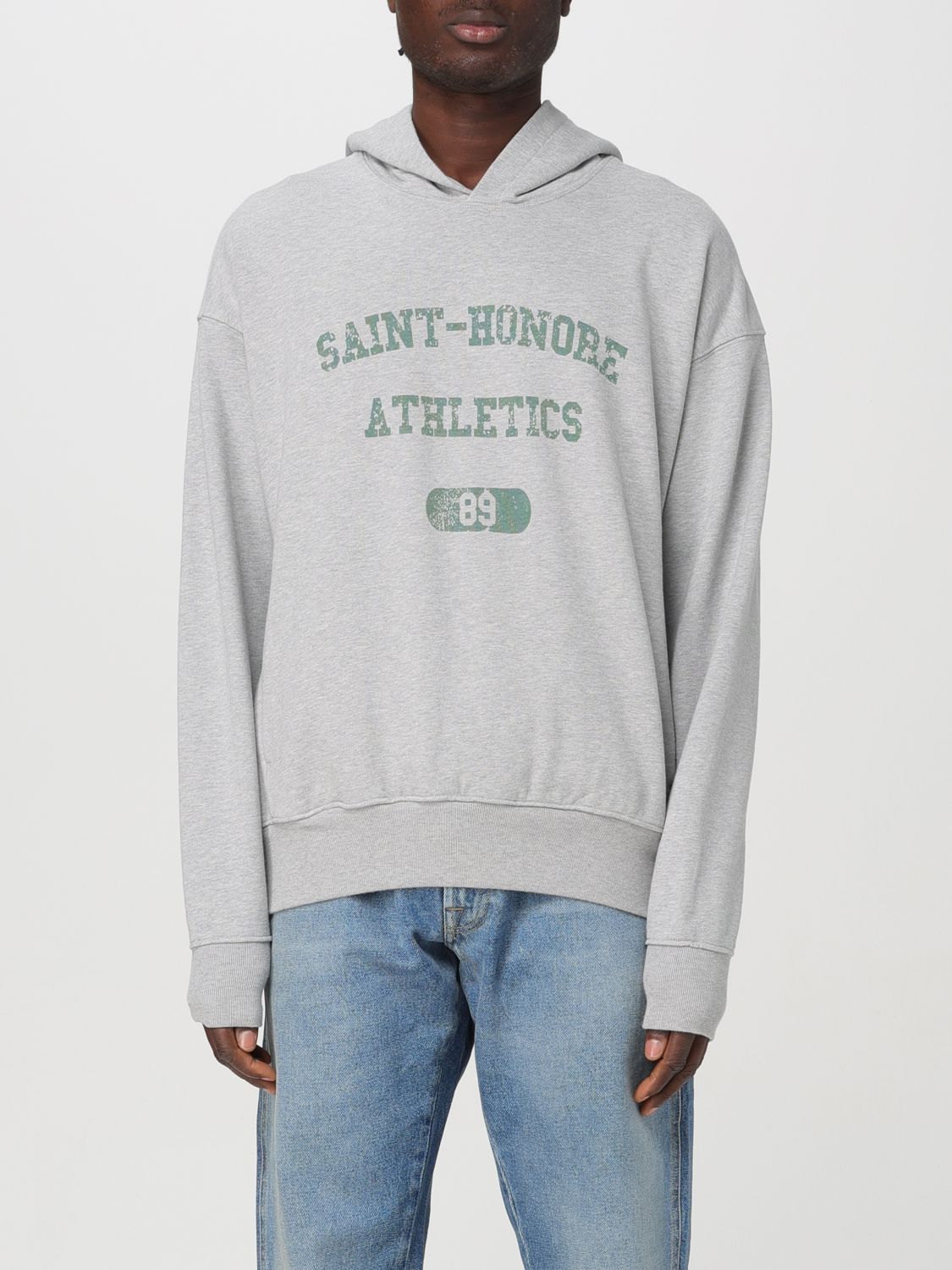 1989 Studio Saint Honore Athletics Distressed Hoodie In Grey