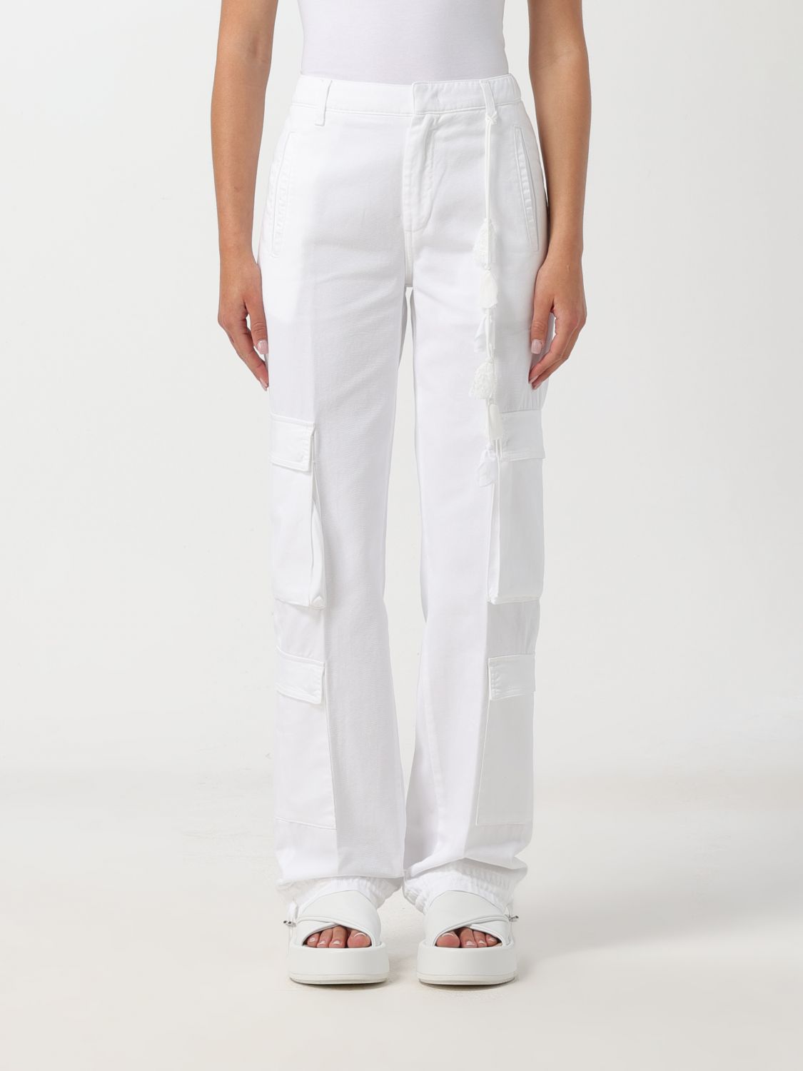 DONDUP PANTS DONDUP WOMAN COLOR WHITE F54040001