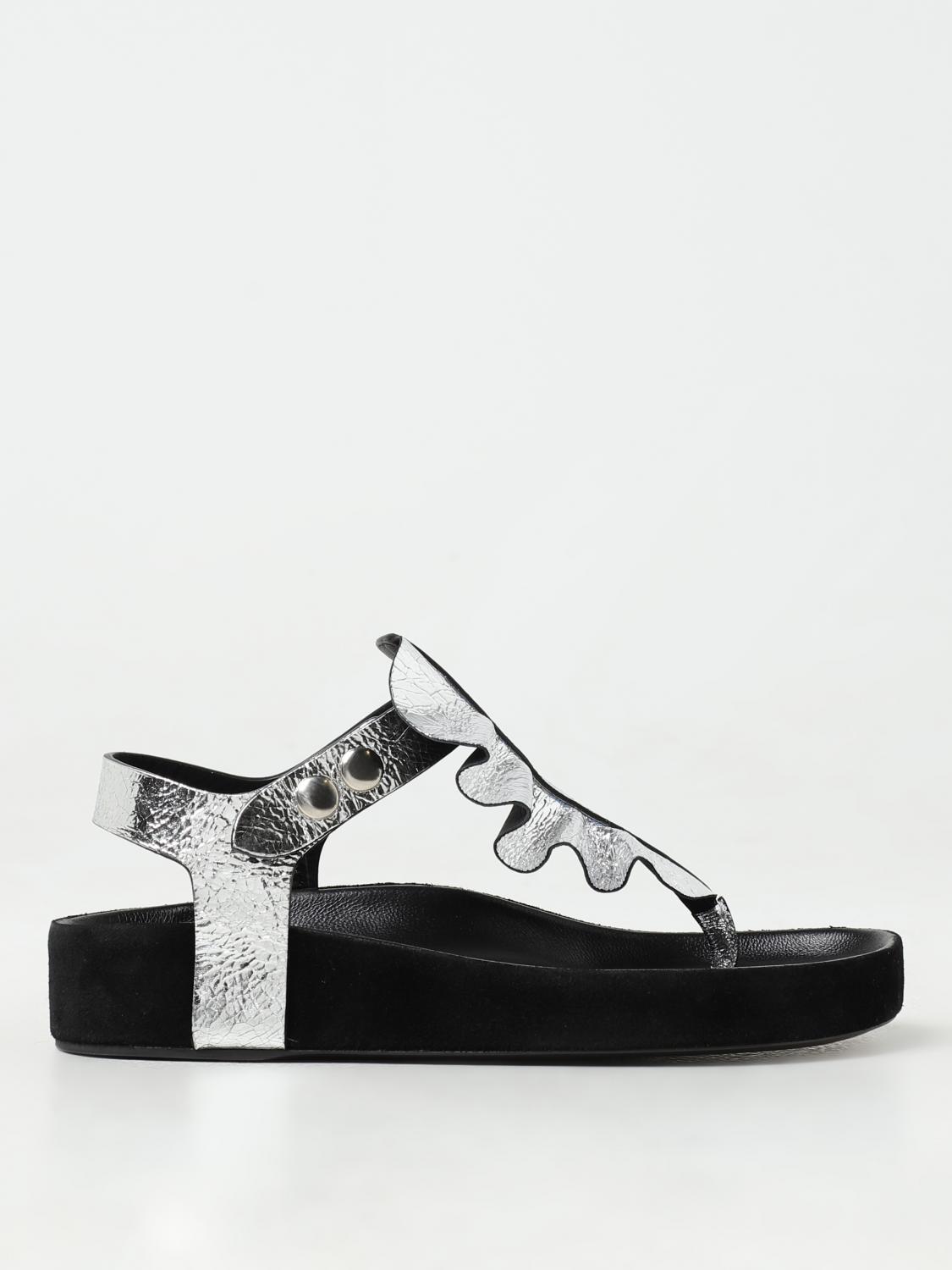 Shop Isabel Marant Flat Sandals  Woman Color Silver