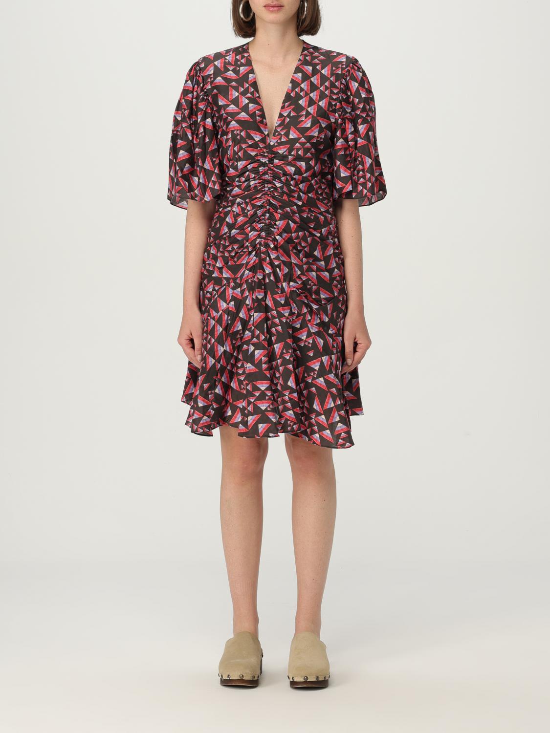 Shop Isabel Marant Dress  Woman Color Multicolor