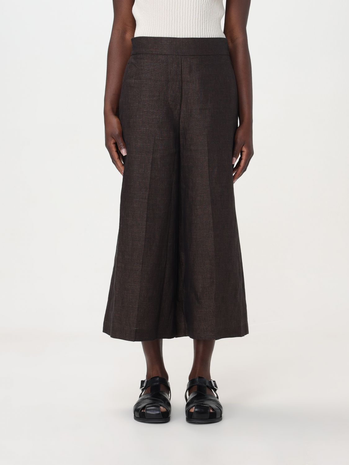 Shop Loewe Pants  Woman Color Brown