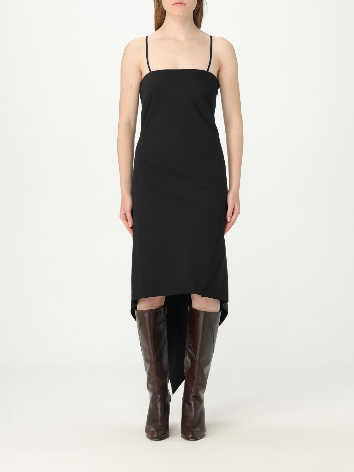 Shop Helmut Lang Dress  Woman Color Black