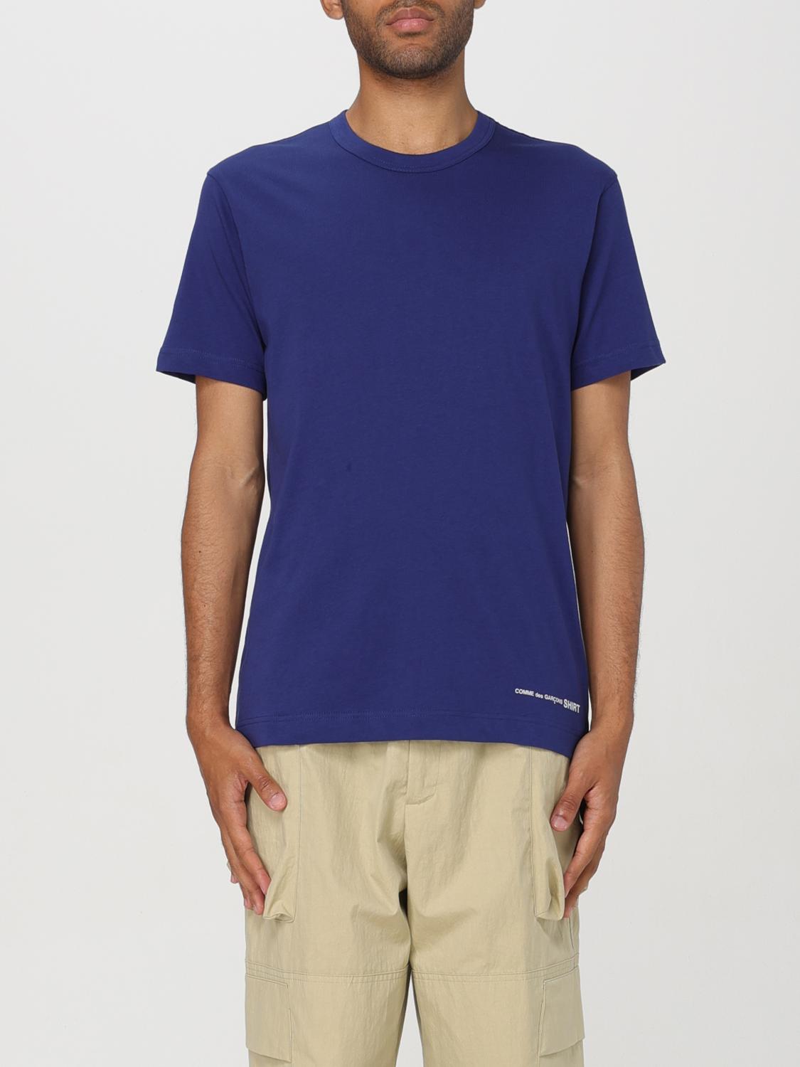 Shop Comme Des Garçons Shirt T-shirt  Men Color Blue