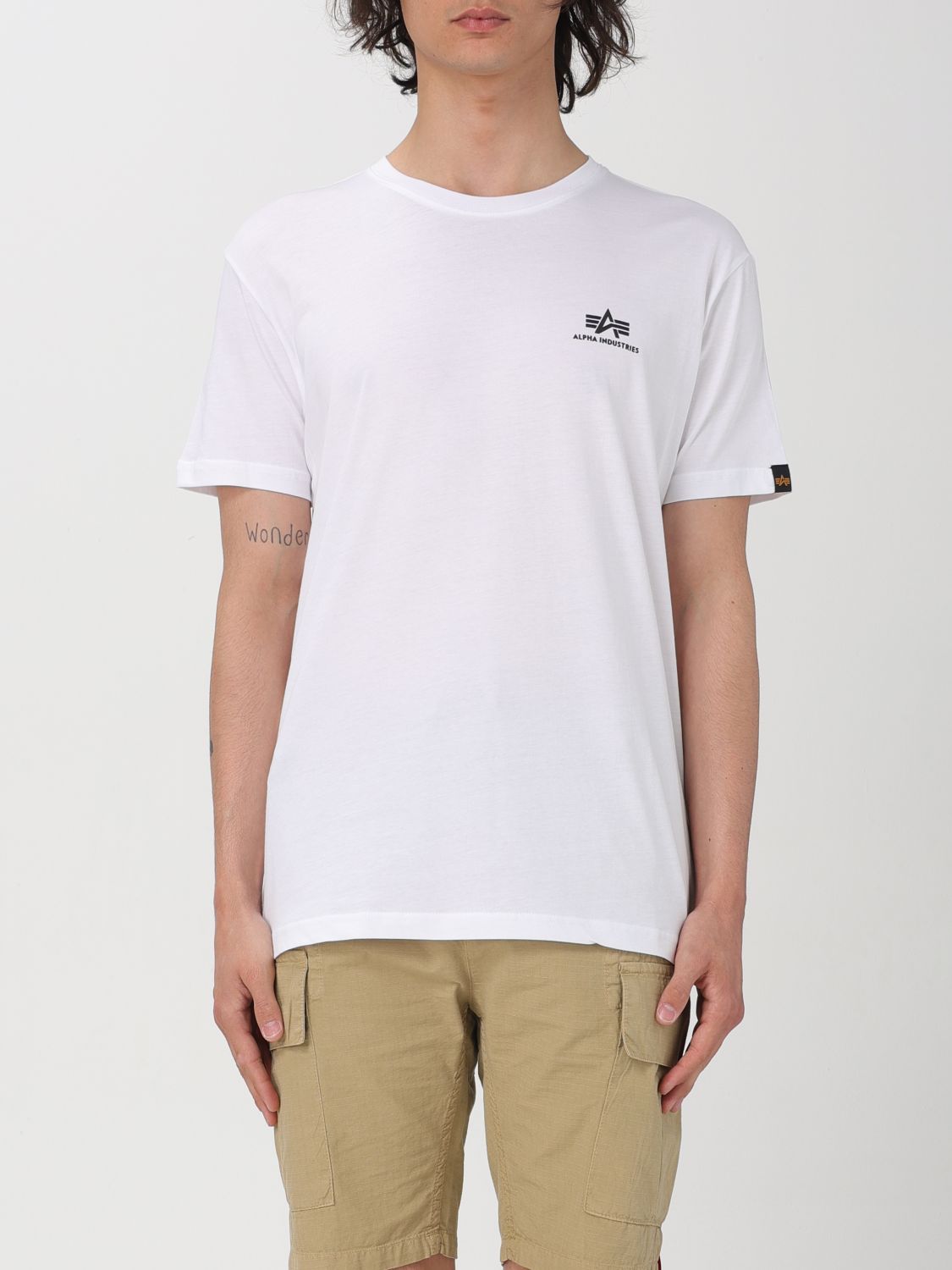 Shop Alpha Industries T-shirt  Men Color White