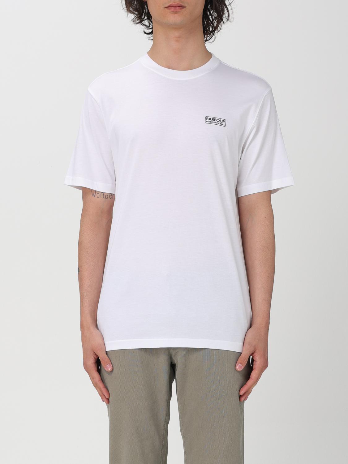 Shop Barbour T-shirt  Men Color White