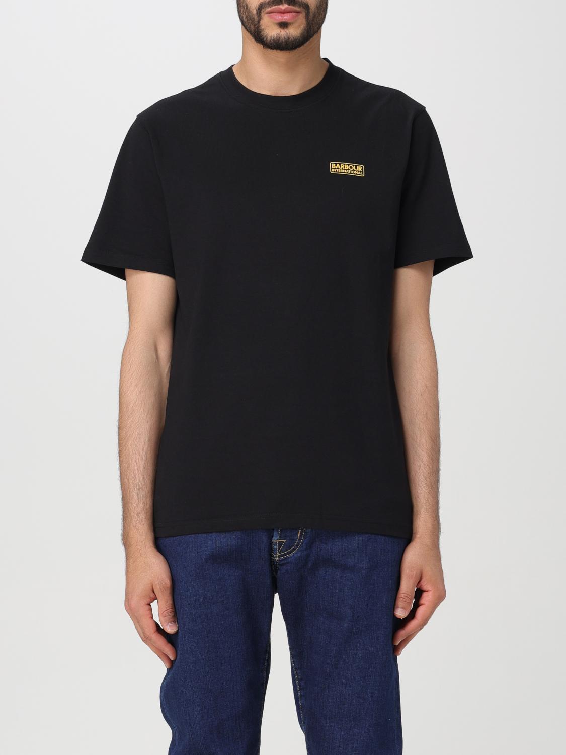 Shop Barbour T-shirt Men Color Black