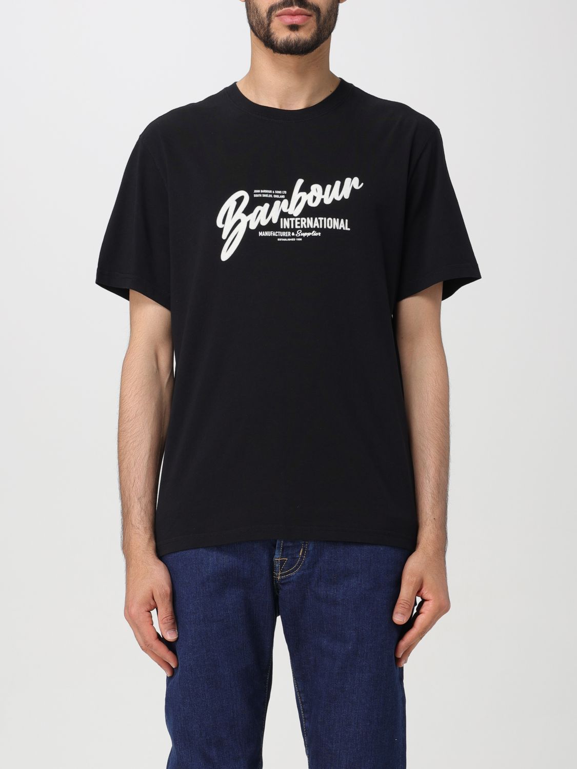 Shop Barbour T-shirt  Men Color Black