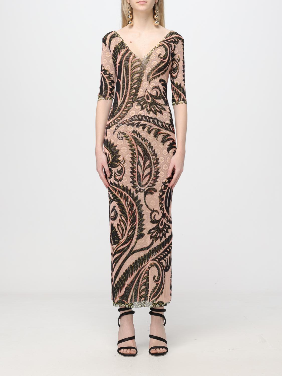 Etro Patterned Dress In Beige
