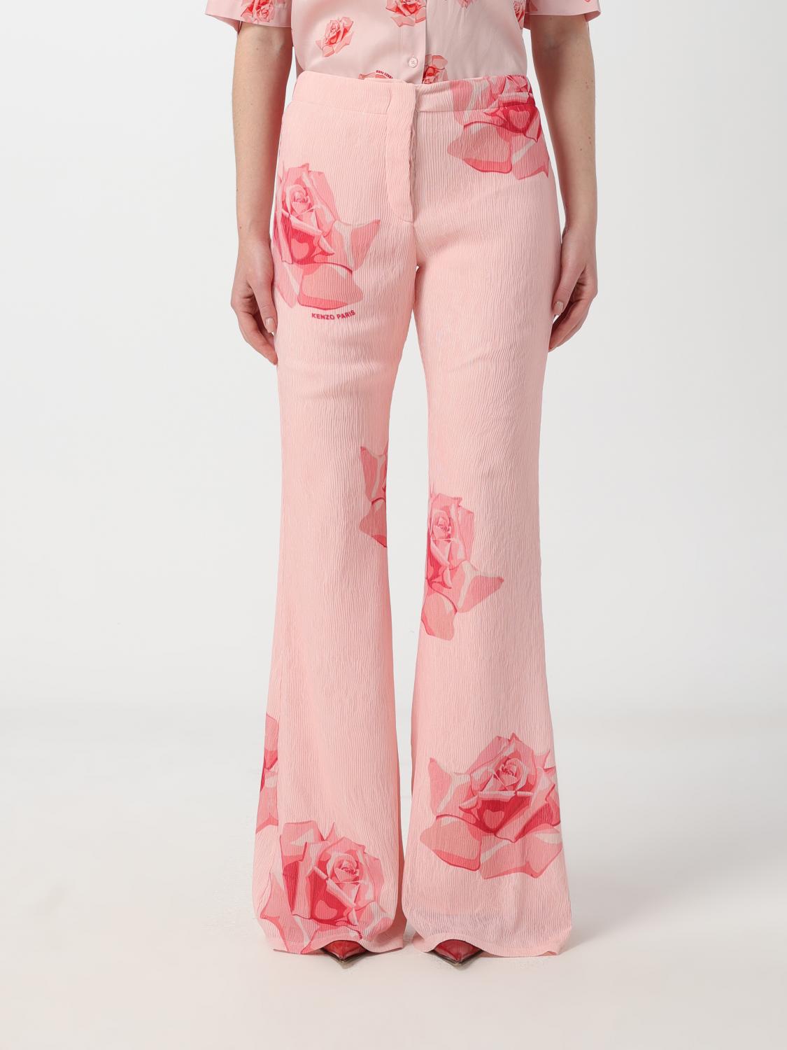 Shop Kenzo Pants  Woman Color Pink