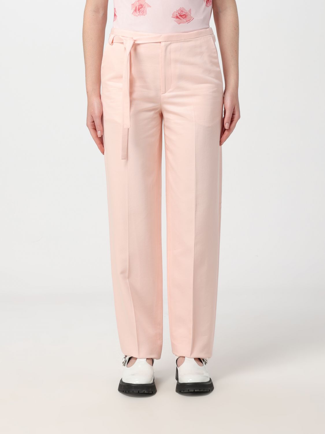 Shop Kenzo Pants  Woman Color Pink