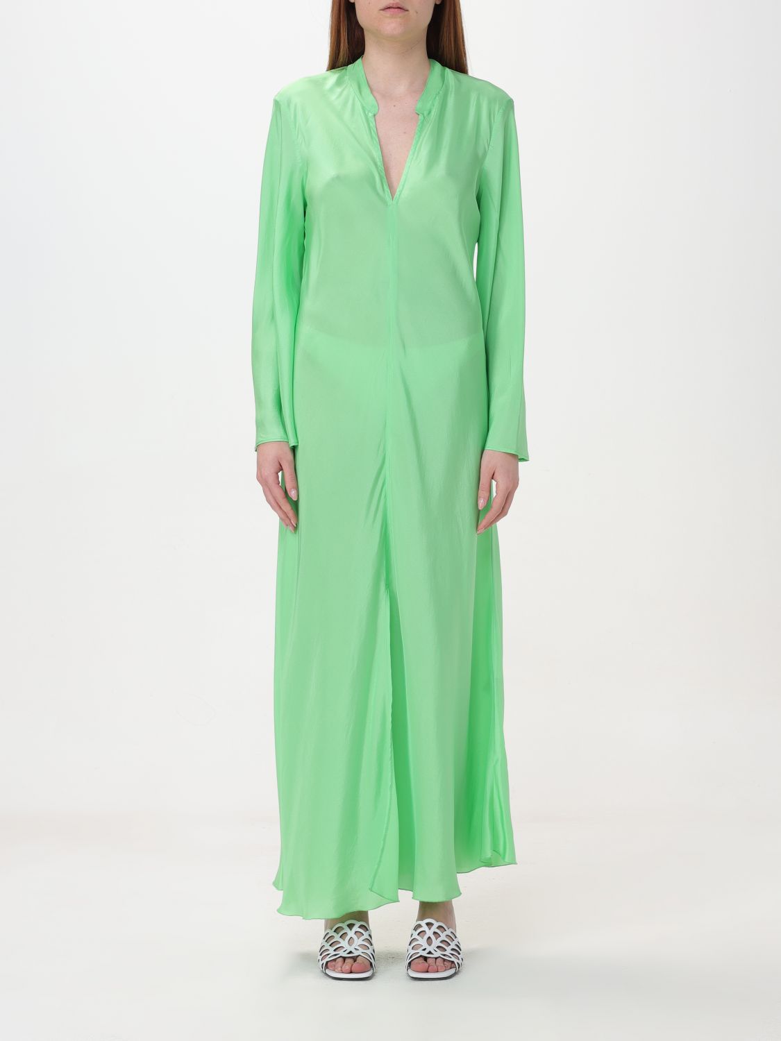 Forte Forte Dress  Woman Color Green In 绿色
