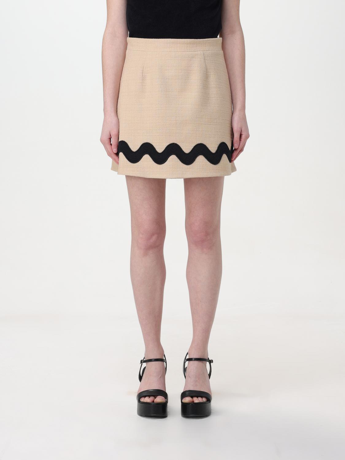Patou Iconic Tweed Mini Skirt In Beige
