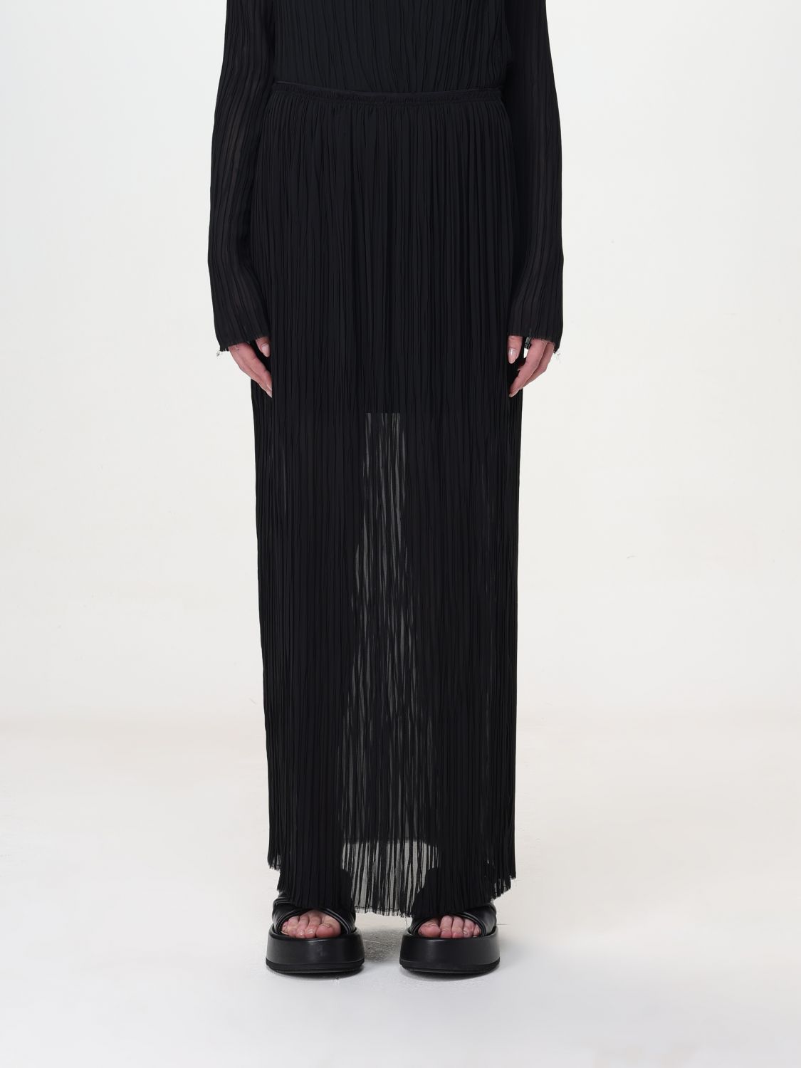 Shop Mm6 Maison Margiela Skirt  Woman Color Black In 黑色