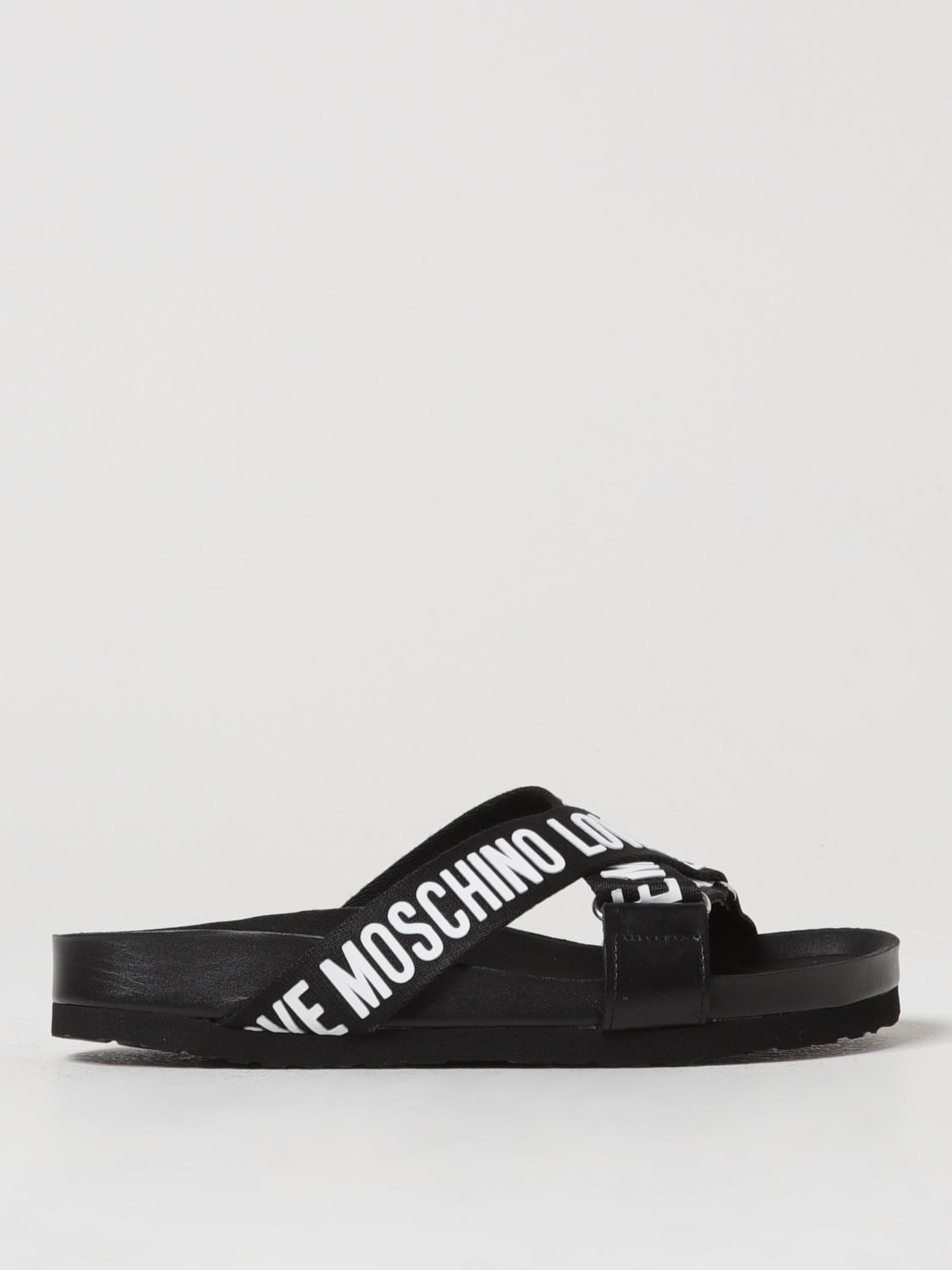 Love Moschino Flat Sandals  Woman Color Multicolor In 印花/多色