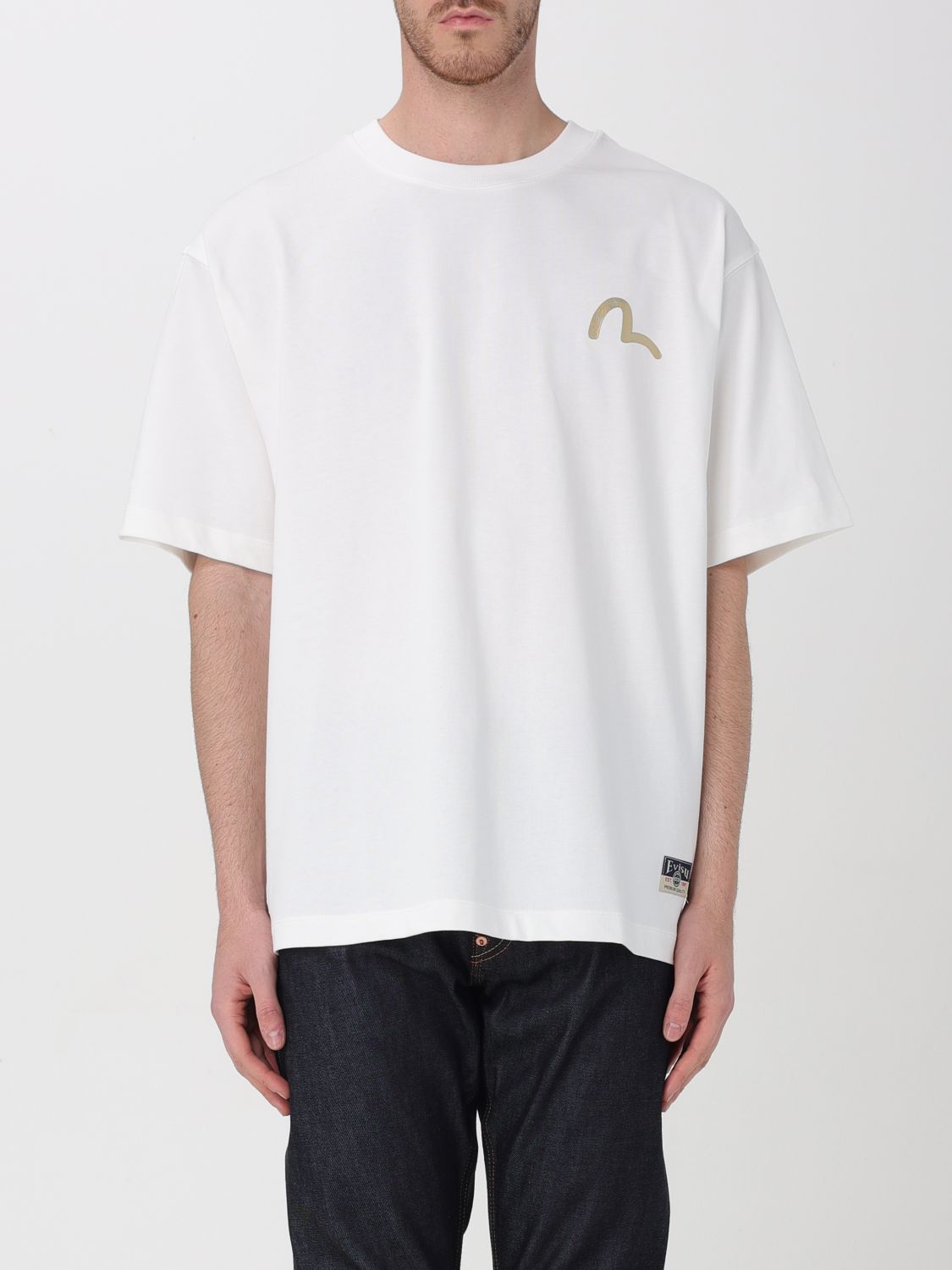 Shop Evisu T-shirt  Men Color White