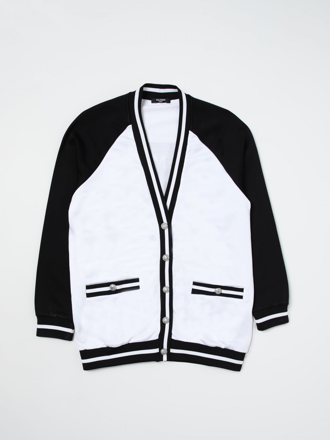 Shop Balmain Sweater  Kids Color White