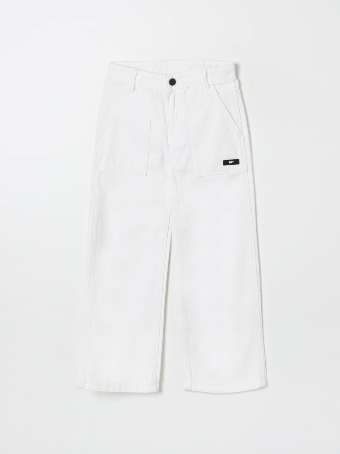 Shop Dkny Pants  Kids Color White