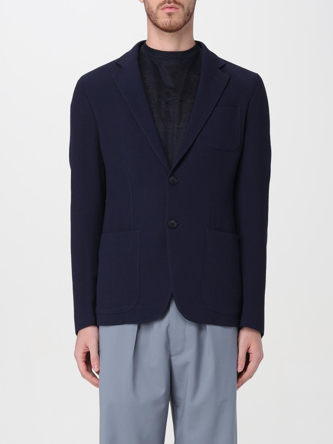 Shop Giorgio Armani Blazer  Men Color Blue