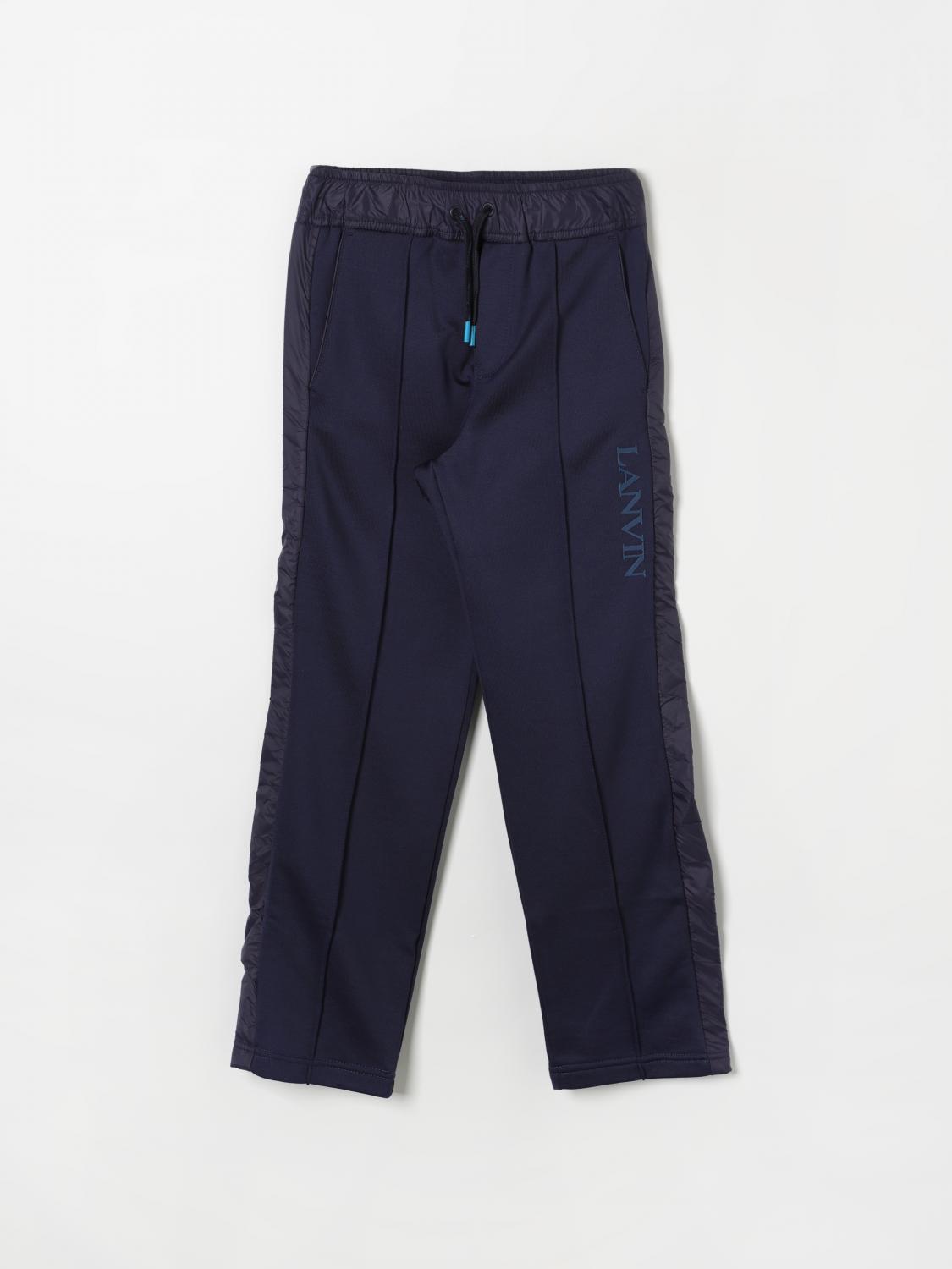 Shop Lanvin Pants  Kids Color Marine