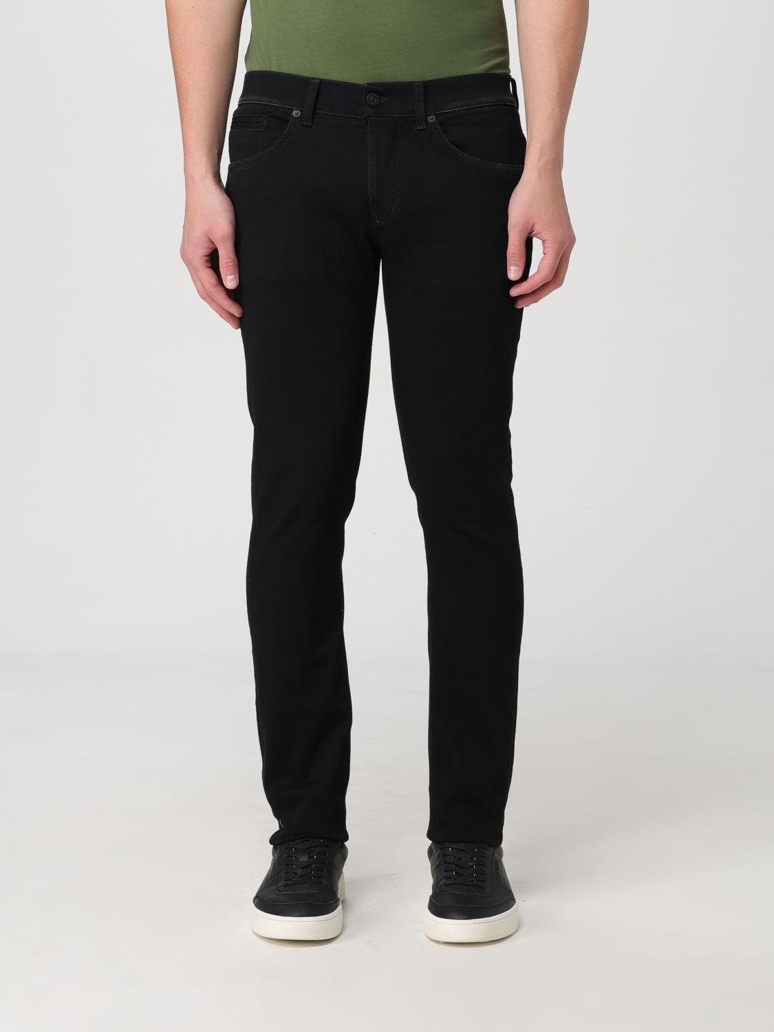 Dondup Denim Trousers With Belt Loops In Black