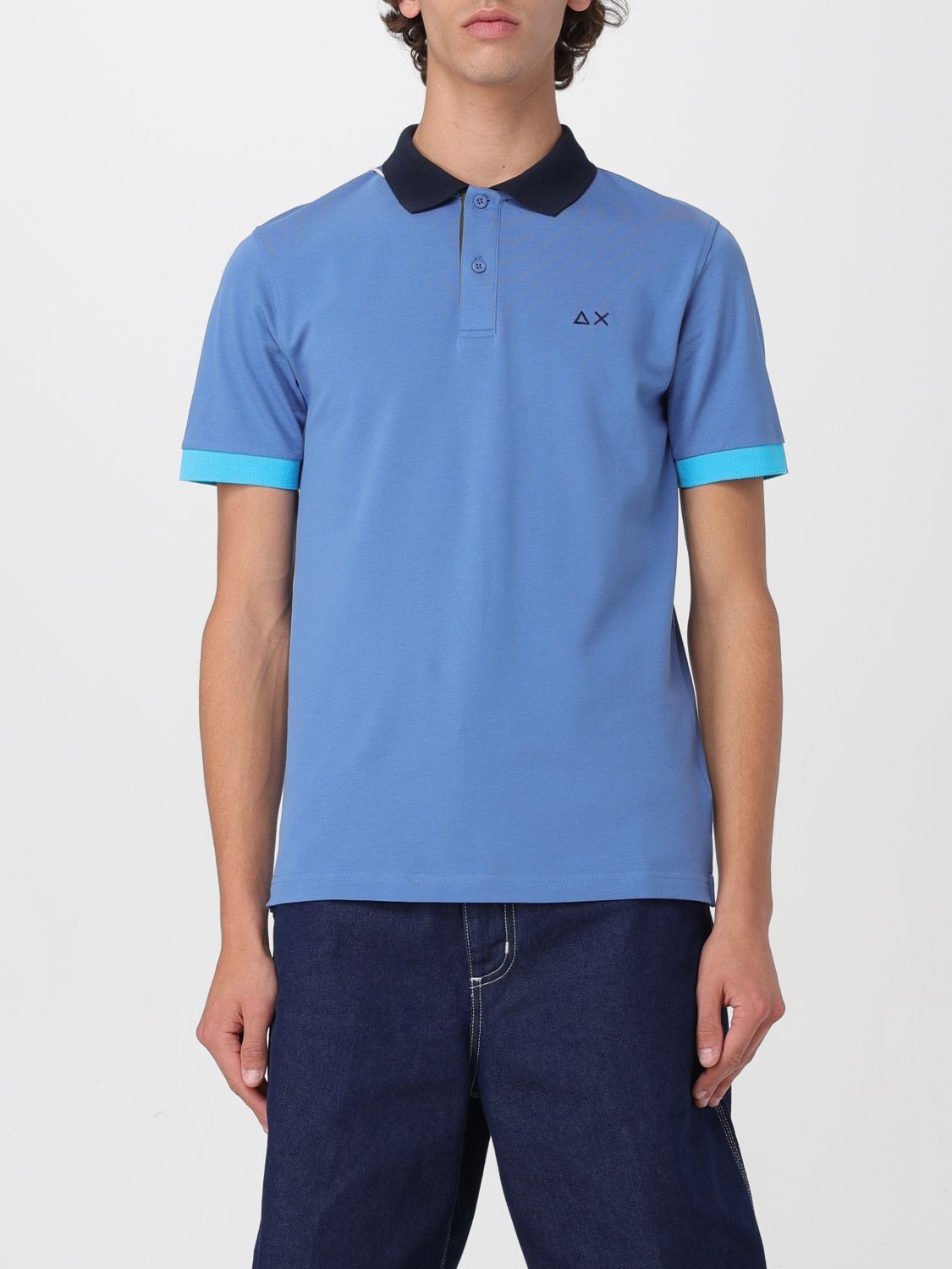 Shop Sun 68 Polo Shirt  Men Color Avion