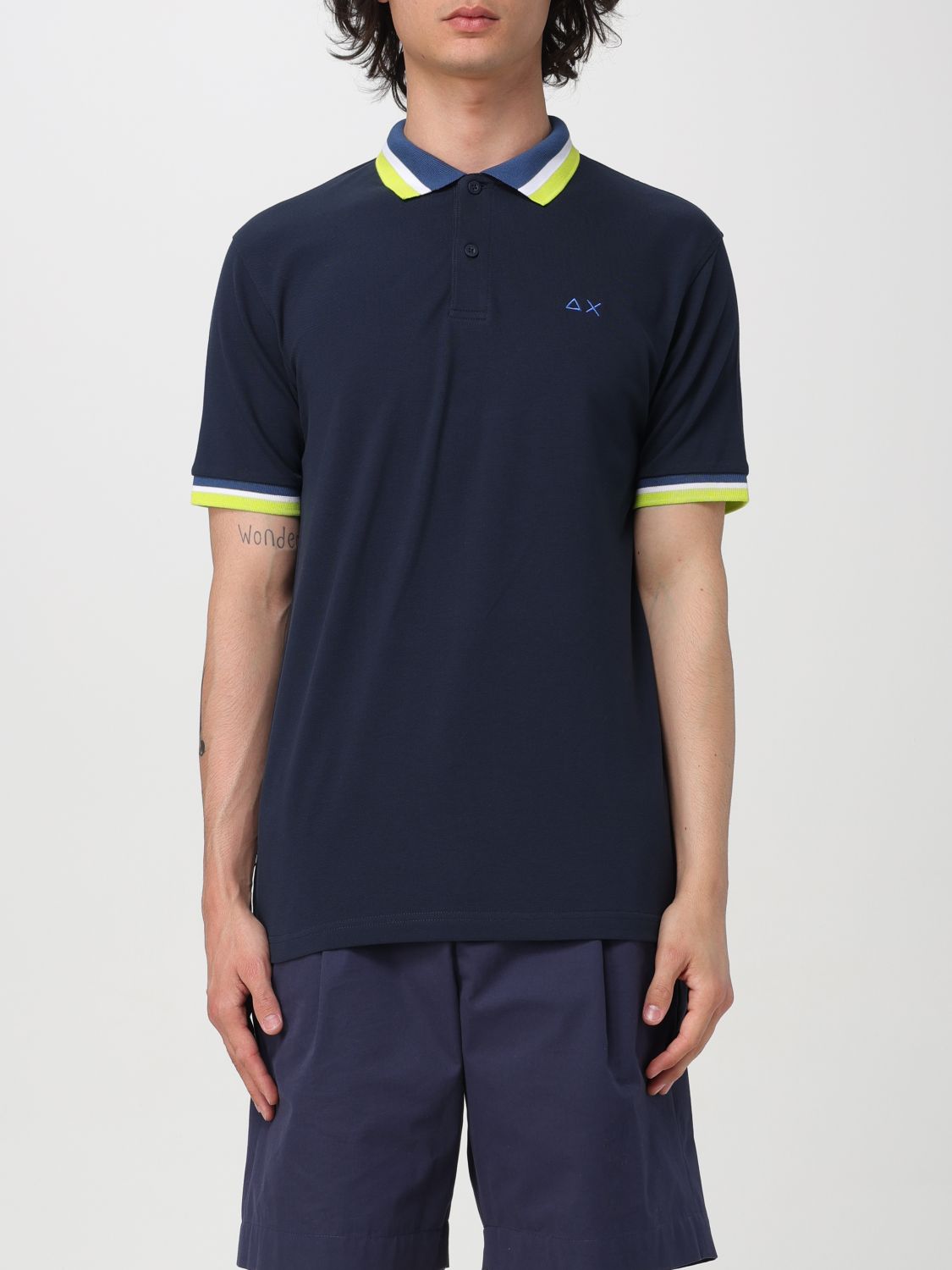 SUN 68 POLO SHIRT SUN 68 MEN COLOR BLUE F55039009