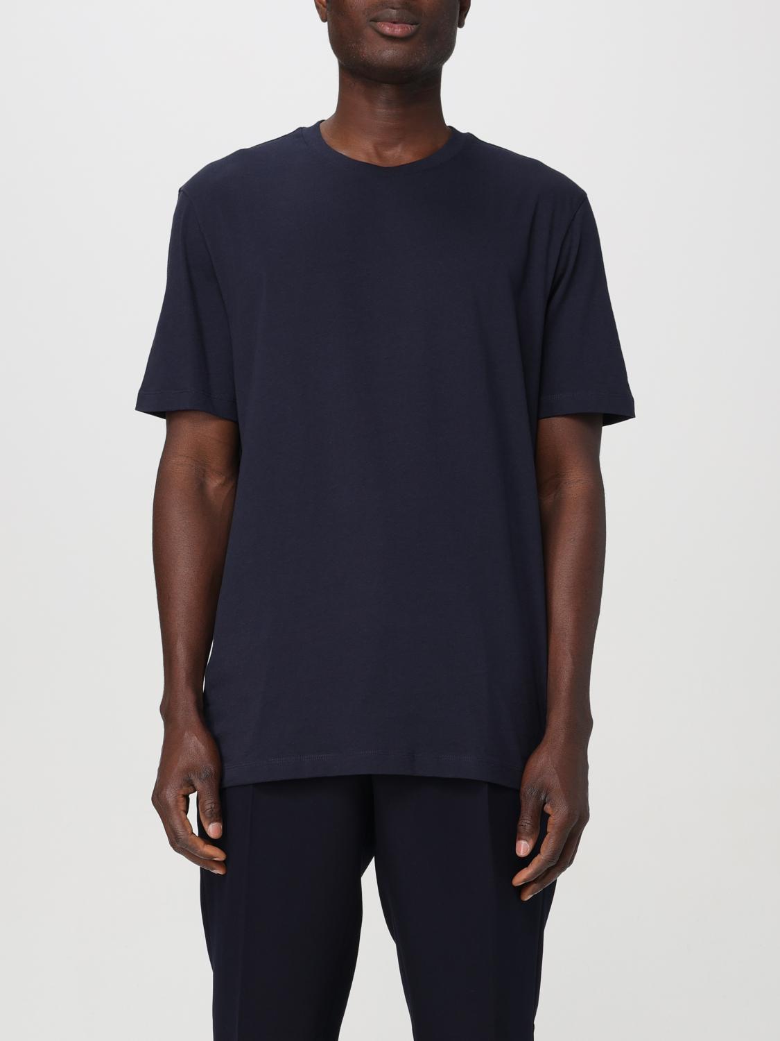 Hugo Boss Slim-fit Crewneck T-shirt In Blue