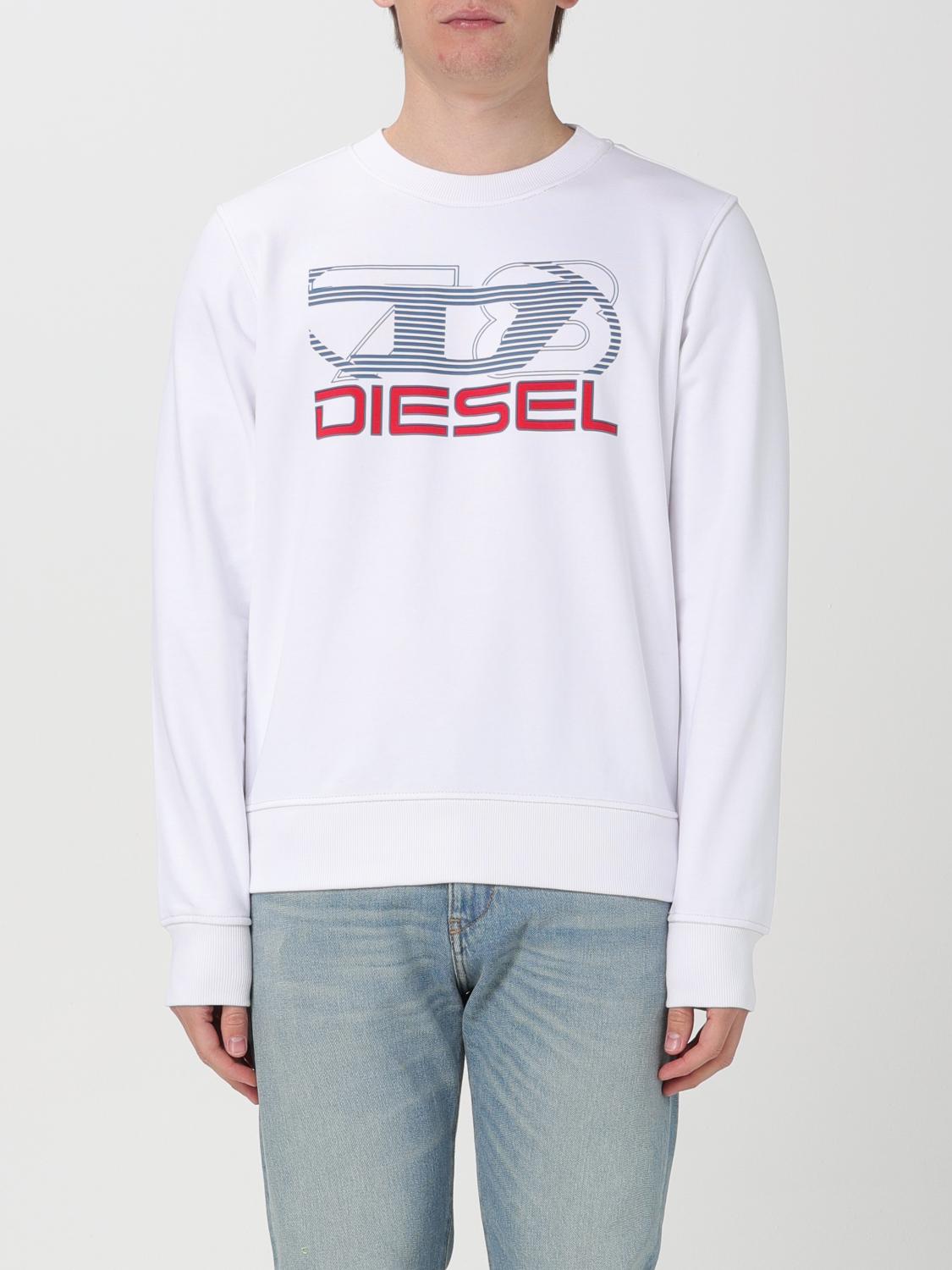 Shop Diesel Sweatshirt  Men Color White