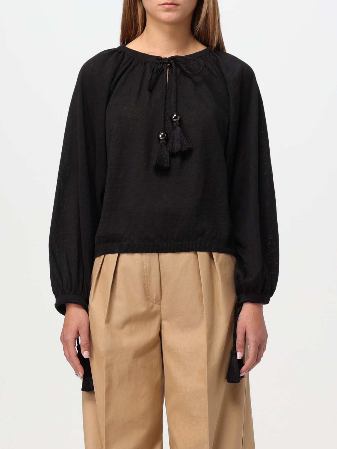 Max Mara Top Woman Black In Black