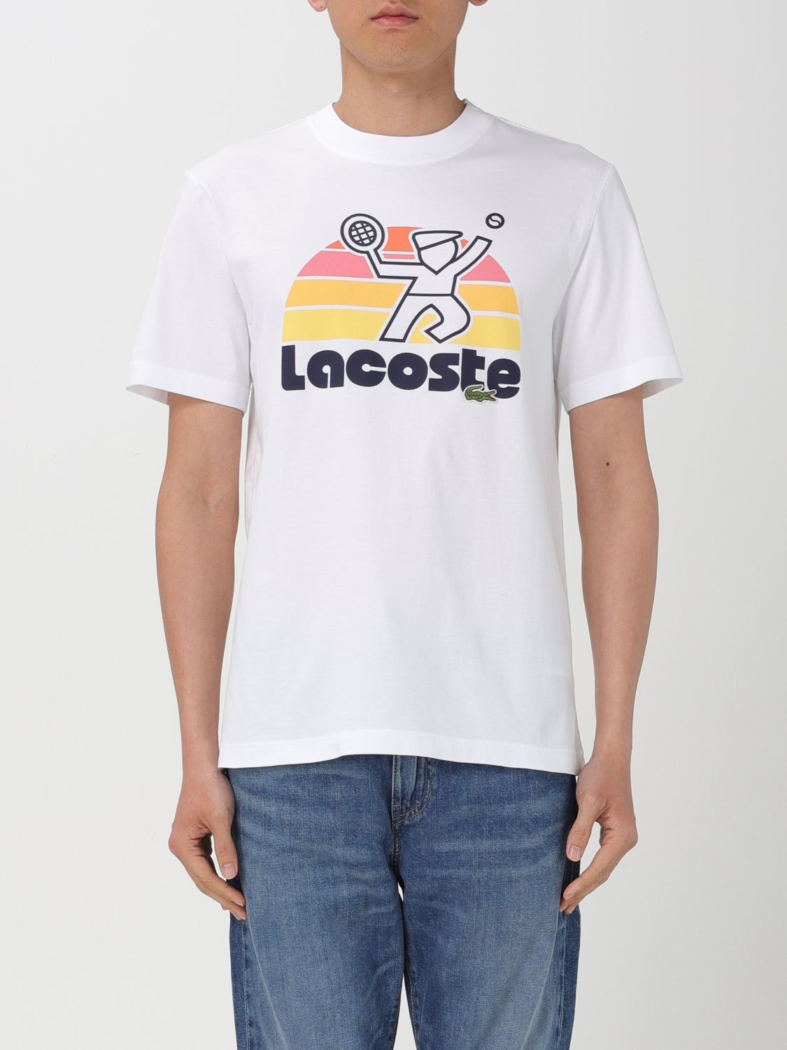 Shop Lacoste T-shirt  Men Color White
