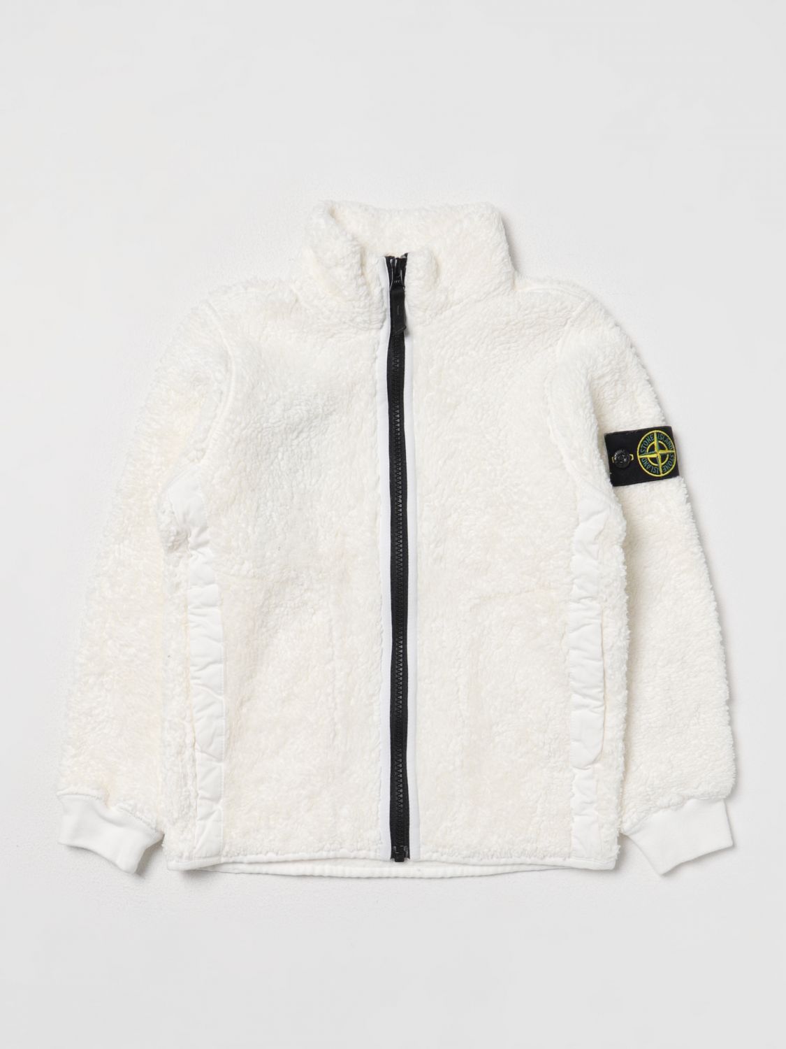 Shop Stone Island Junior Sweater  Kids Color White