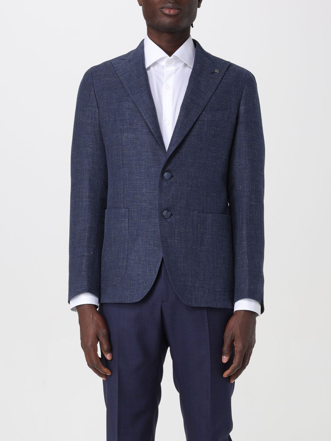 Tagliatore Single-breasted Blazer In Blue