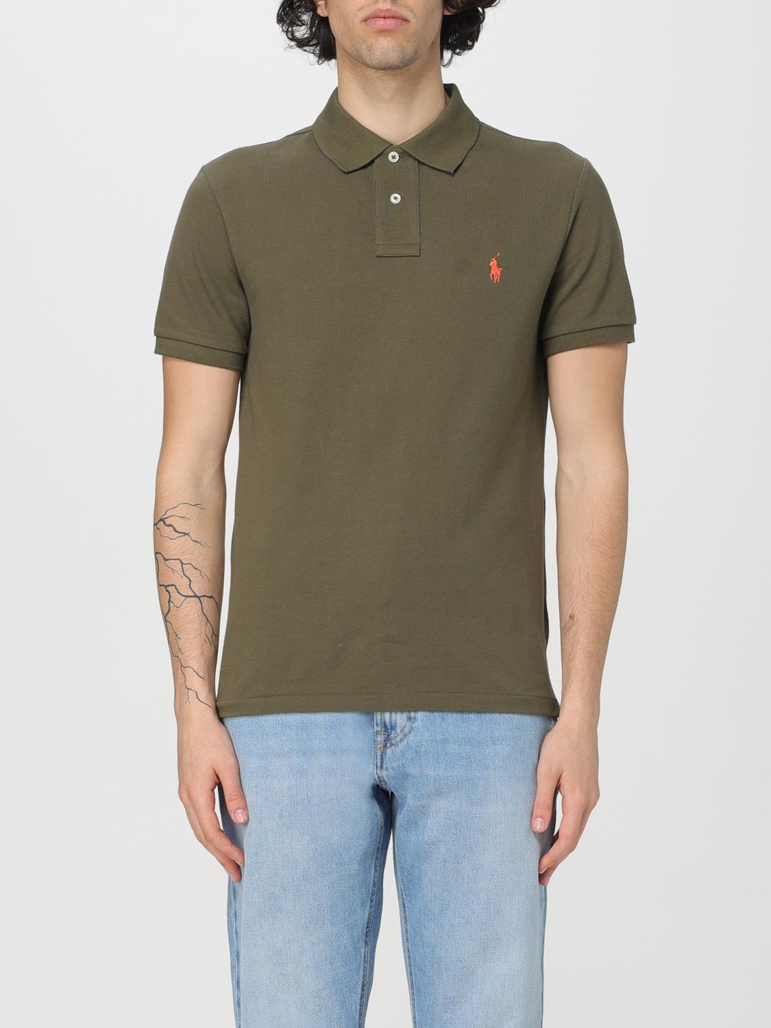 Polo Ralph Lauren Green Slim Cotton Logo Embroidery Polo Shirt In Olive