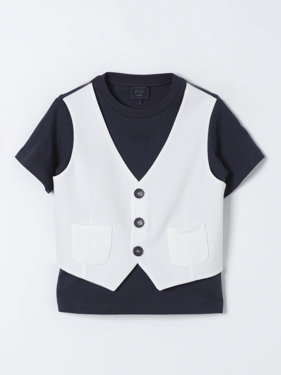 Fay Junior T-shirt  Kids Colour Blue In 蓝色